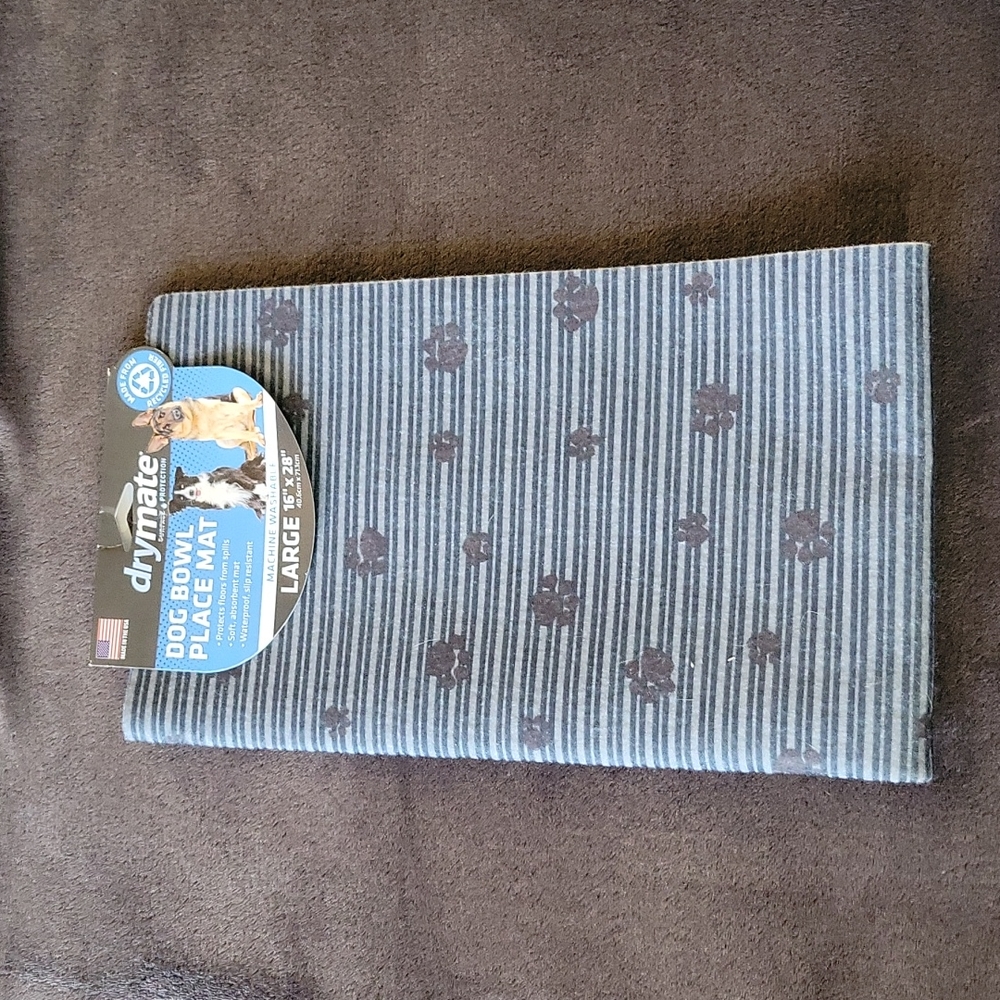 Drymate Dog Bowl Place Mat Large 16x28 New